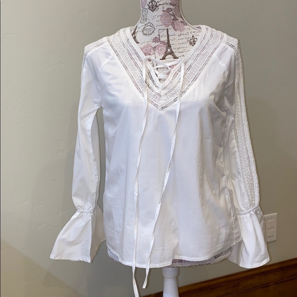 White Blouse with Beautiful Detailed Lace